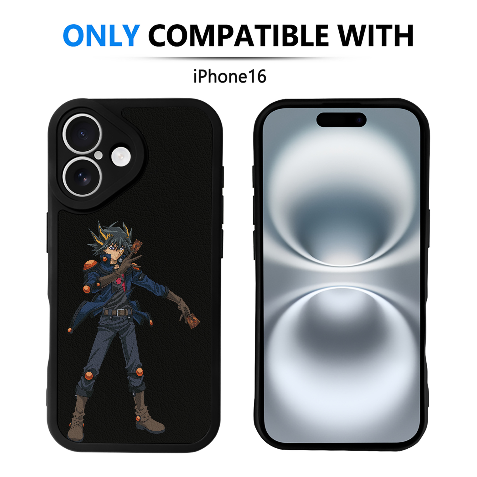 遊☆戯☆王 Yu-Gi-Oh! 【iPhone 16シリーズ対応】シリコンスマホケース（レザー調） 材質：シリコン